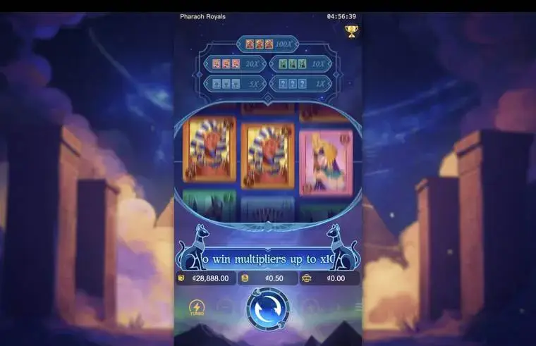 Ảnh giao diện chính game Pharaoh Royals (slot PG) chơi tại LC79