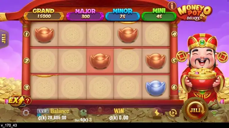 Ảnh bảng biểu tượng & tính năng game Money Pot Deluxe (slot JILI) chơi tại LC79